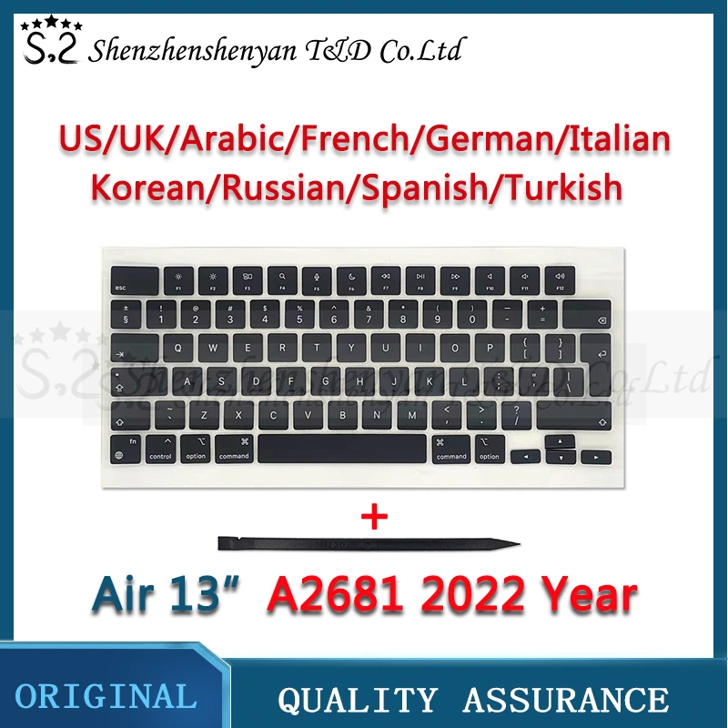 

New 2022 Year M2 Laptop A2681 Keys Keycaps For Macbook Air Retina 13.6" A2681 Full Key Cap Keyboard Repair