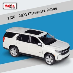 Maisto 1:26 Chevrolet Tahoe 2021 SUV Alloy Car Diecasts & Toy Vehicles Car Model Miniature Scale Model Car Toys For Children