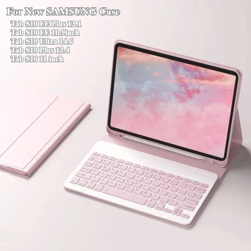 Pop 2025 New Detachable Keyboard Case For Samsung Galaxy Tab S10 FE Plus + 13.1 S10 S9 S7 S8 FE PLUS Ultra 14.6 12.4 