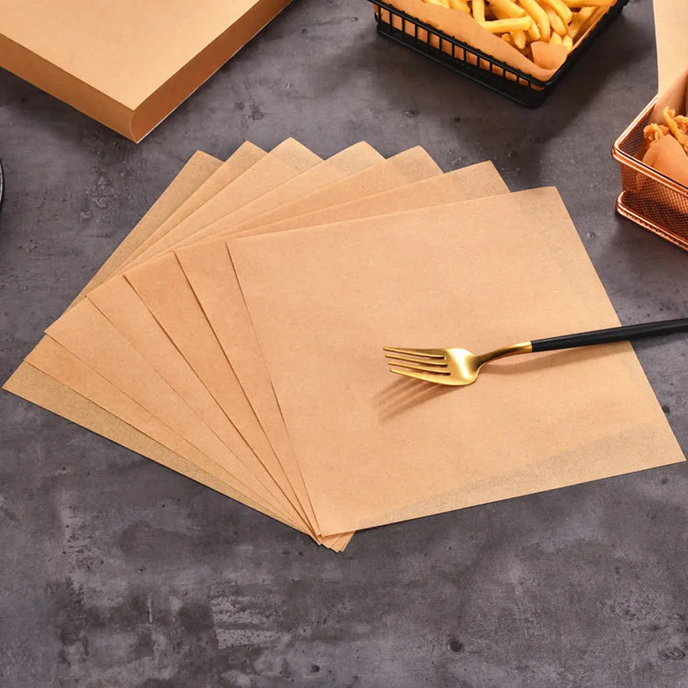 

500 Sheets Heat Resistant Grease-Proof Papers Food Wrapping Paper Oil-Proof Mats for Party Supplies and Snacks