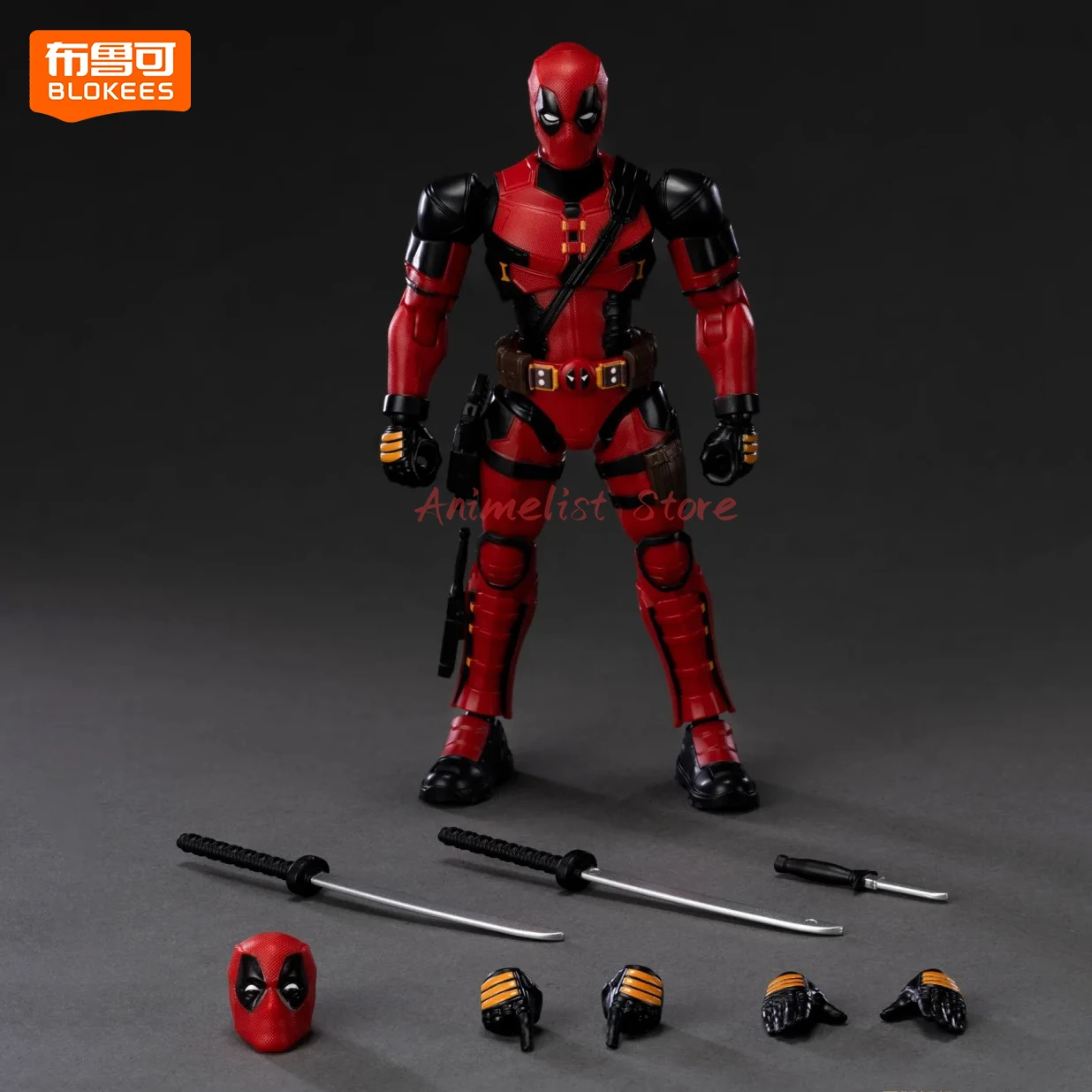 Original blokees deadpool wolverine figura de ação marvel super-herói deadpool montar estatueta modelo decoração anime brinquedo colecionável