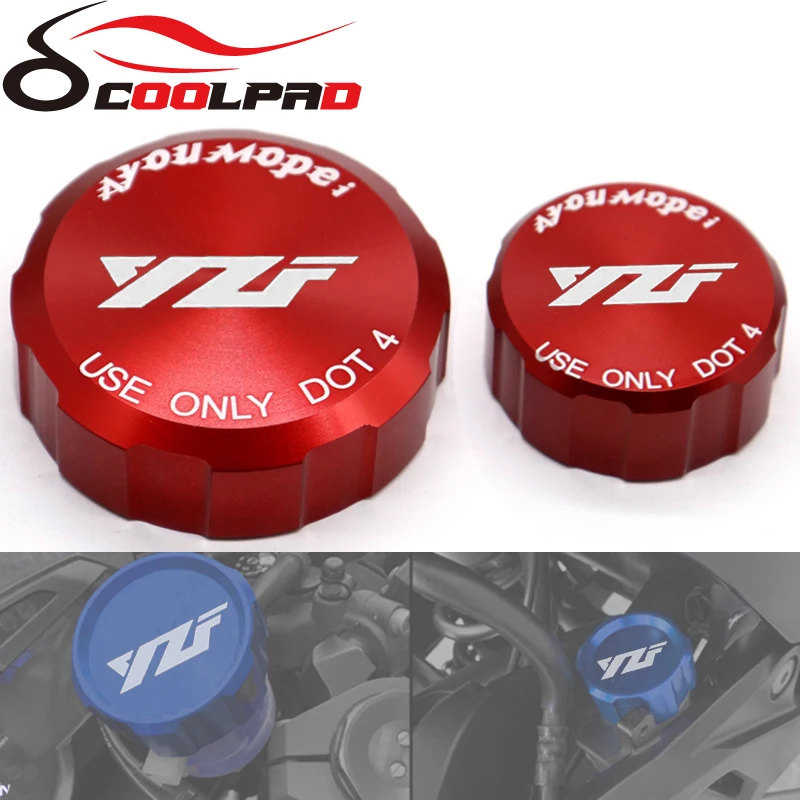 

Motorcycle Accessories CNC Aluminum Rear & Front Brake Fluid Reservoir Cap Cylinder cover For YAMAHA YZFR1 YZF R1 2012-2021 2018