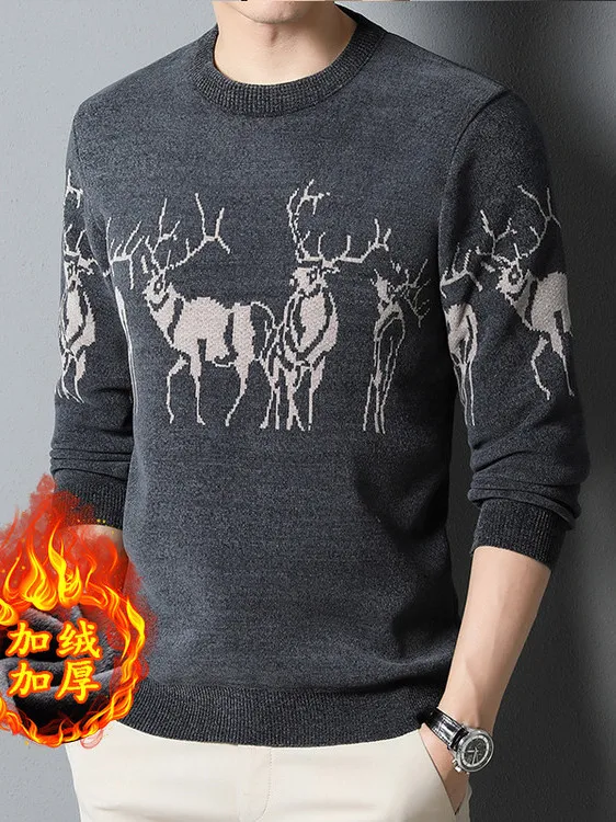 

Мужской облегающий вязаный свитер с воротником irt, теплый базовый слой, модное осенне-зимнее новое поступление, элитный трикотаж, повседневный Sle