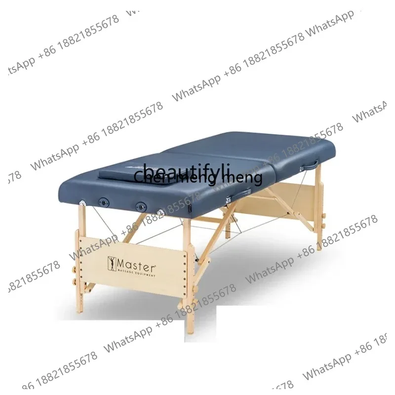 ss26 Folding Massage  Physiotherapy Bed Solid Wood Facial Bed Massage Table Folding Facial Bed Household Portable