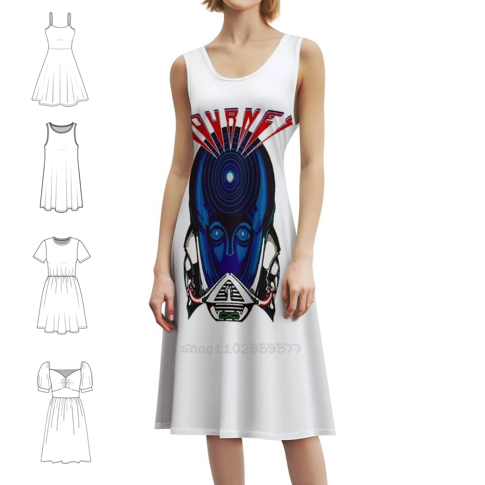 ستيف بيري ستيف بيري رحلة ستيف بيري 1977 1998 فستان نسائي أنيق للحفلات على شكل حرف a مع قصير/طويل/بدون أكمام