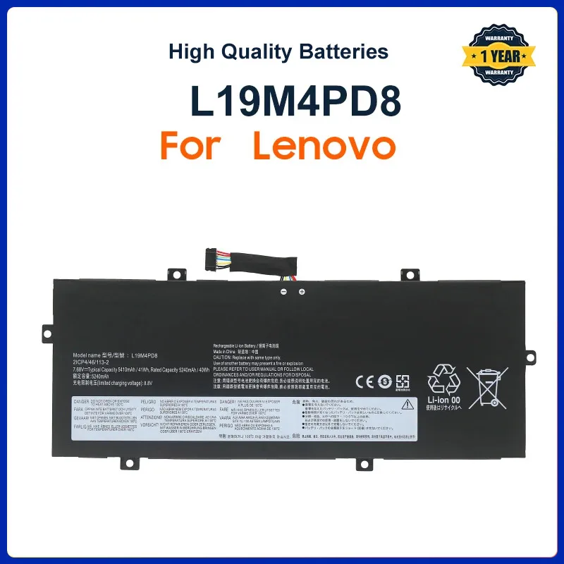 

L19M4PD8 Laptop Battery for Lenovo Yoga Duet 7-13IML05 2-in-1 IML 2020 2021 Series L19C4PD8 5B10X87836 SB10X87837