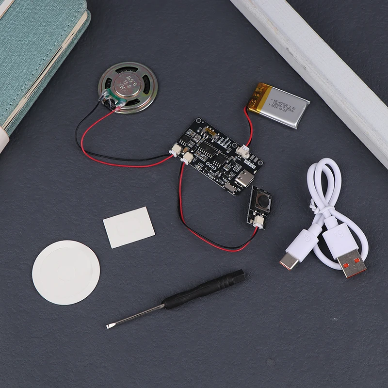 GC03 Static Card Movement Creative Gift Box Christmas Birthday Card Music Cover Wall MP3 Download Voice Tech TYPE-C