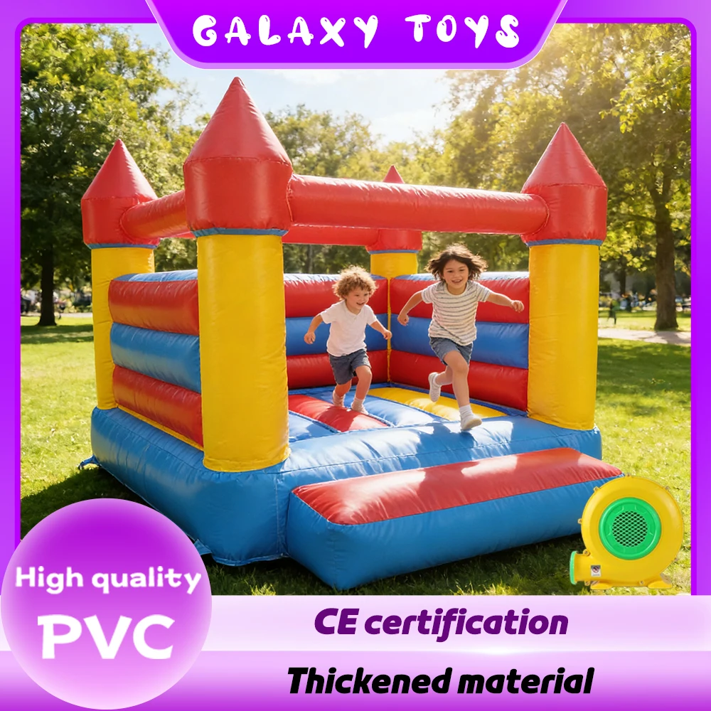 

Inflatable Children's Castle with Blower Suitable for Indoor and Outdoor Use Brightly Colored Inflatable Trampoline with Slide