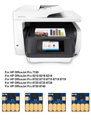 10pcs ink Chips for HP 952 953 954 955 952X 953X 954X 955X Officejet Pro 7740 8210 8218 8710 8715 8718 8719 8725 8728 8730 8740