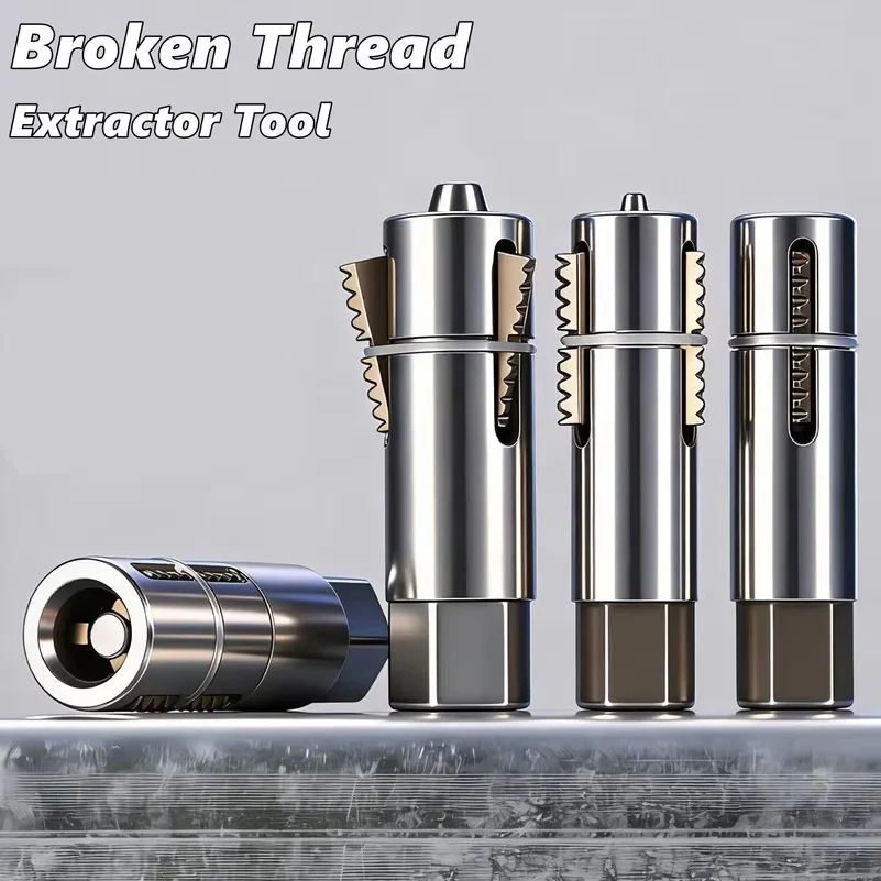 Damaged Thread Pipe Extractor Adjustable Broken Pipe Remover with Hex Wrench Faucet Repair Tool