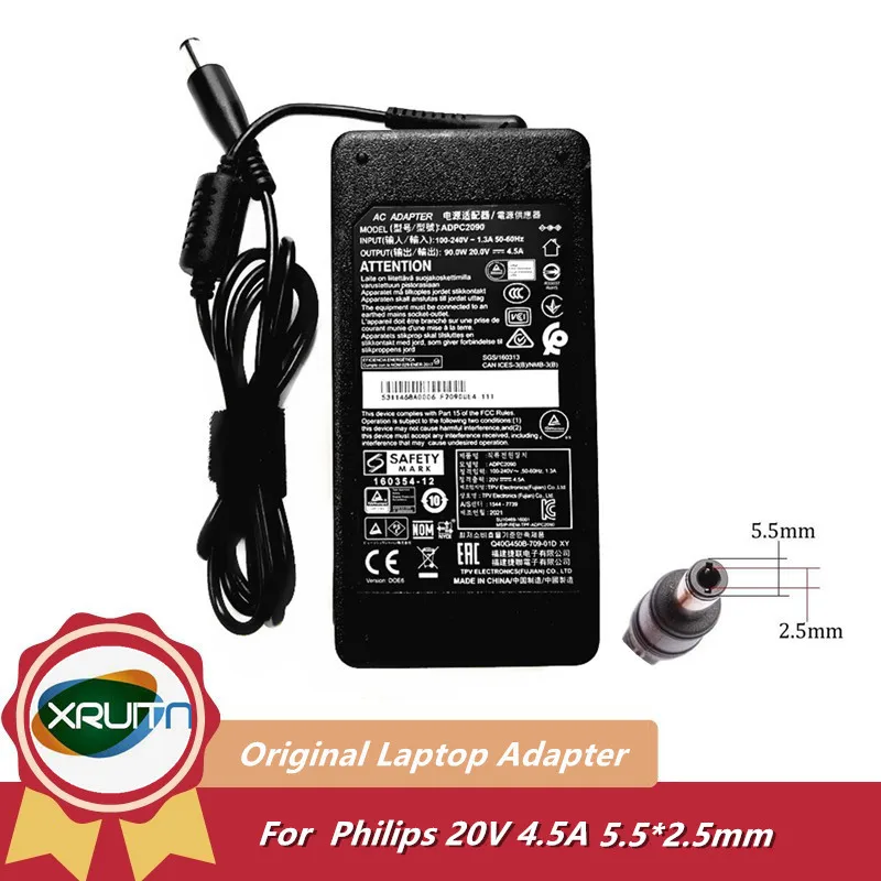 حقيقي ADPC2090 التيار المتناوب تيار مستمر محول 20 فولت 4.5A 90 واط شاحن ل AOC AG251FZ CQ27G2U AG272QCX MSI OPTIX MPG27CQ XG3420C AG251FZ2 C3583FQ