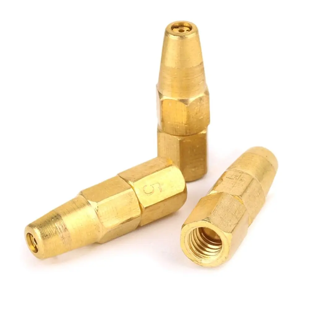 5pcs Cutting Propane Acetylene Pure Copper Torch Tip Gas Brazing Torch Nozzle Oxygen Welding H01-2