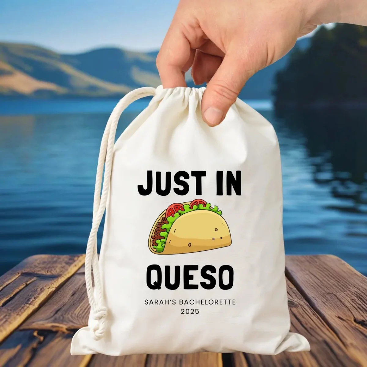 20 قطعة فقط في حقائب ترحيب الزفاف Queso - حقيبة ترحيب مخصصة لحفلات الزفاف - حقائب هدايا لحفلات الزفاف المكسيكية - زفاف فييستا تاكو