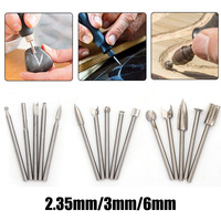 5pcs-21pcs/set HSS Wood Carving Engraving Drill Bit Electric Rotary Tools Dremel Simple Optimal Precision Woodworking Accessory