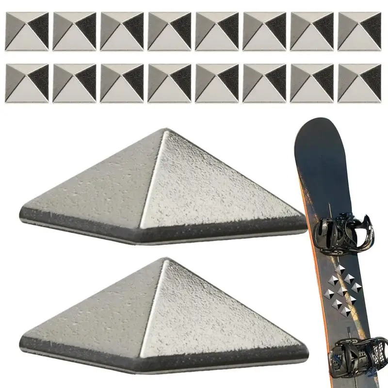 18pcs Snowboard Stomp Pad Zinc Alloy Anti-slip Snowboard Mats Professional Snowboard Grip Improvement Supplies Stomp Pads