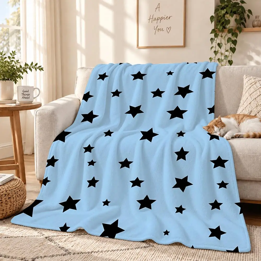 stars are beautiful fascinating Throw 240g Lightweight Flannel Blanket, Soft Skin Throw Blanket for Sofa Bedroom