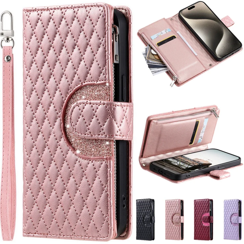 For Xiaomi 14T 13T 12T 11T 15 14 13 12 Pro 5G Crossbody Leather Zipper Wallet Case Xiaomi14 Ultra Case Mi 12 11 10T Lite Cover