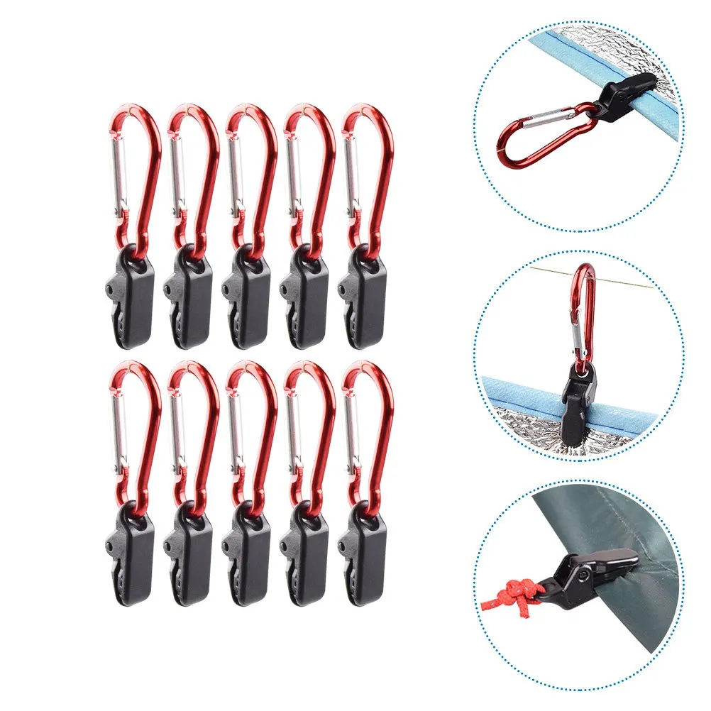 

10Pcs Tent Clip Set High Strength Nylon Tarp Clips Heavy Duty Awning Clamp Camping Tarp Clips Windproof Canopy Clamp