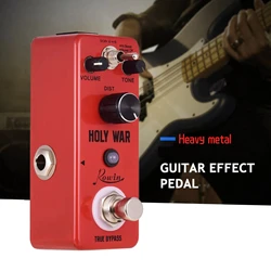 Rowin Heavy Metal Distortion Pedal Effects Holy War Effector High Low Boost Rock Tone DIST DC 9V True Bypass