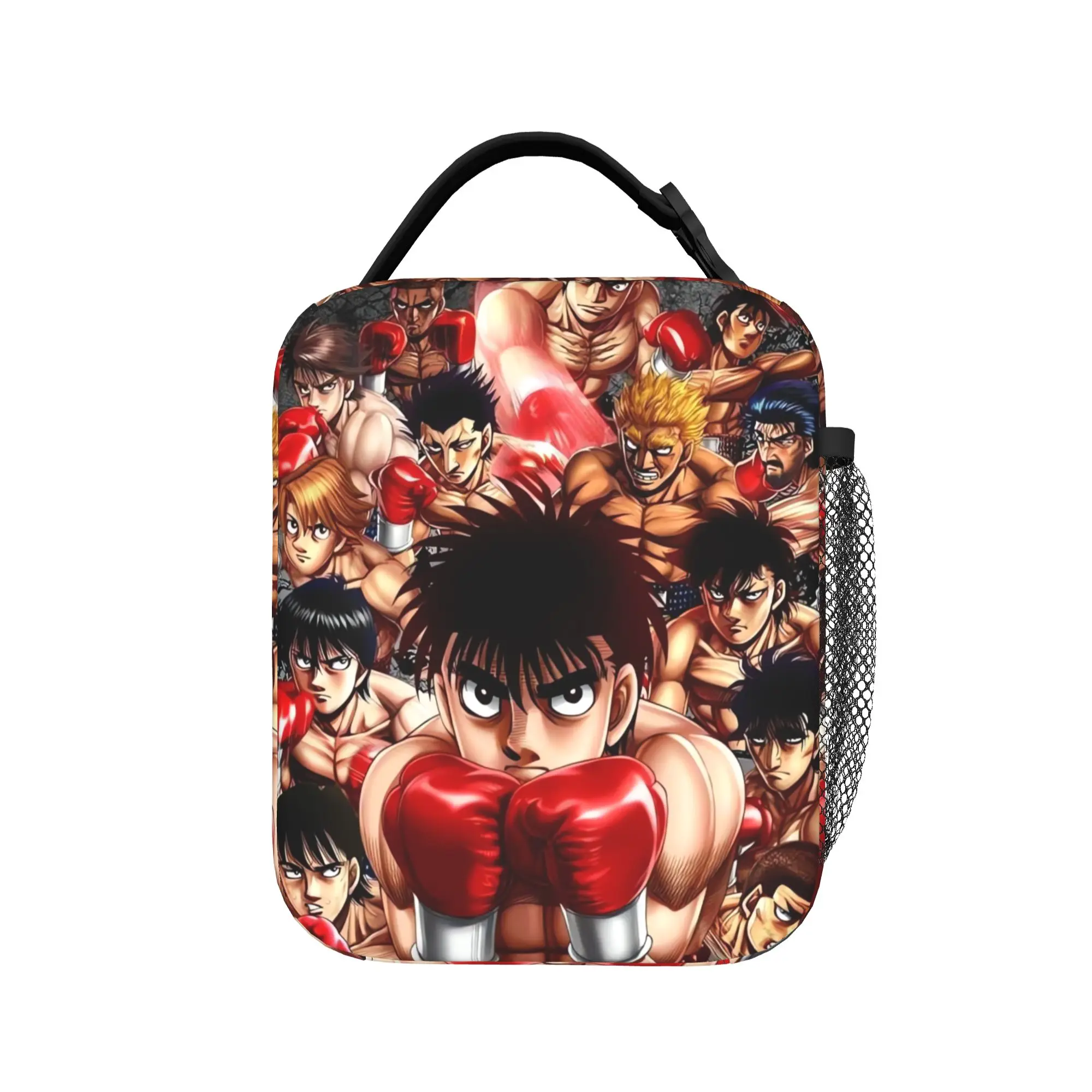 Hajime No Ippo Kamogawa Boxing Gym Lunch Bag für Unisex, bedruckte Lunchbox, Büro-Kühltasche, Reißverschluss, Oxford-Thermo-Lunch-Taschen