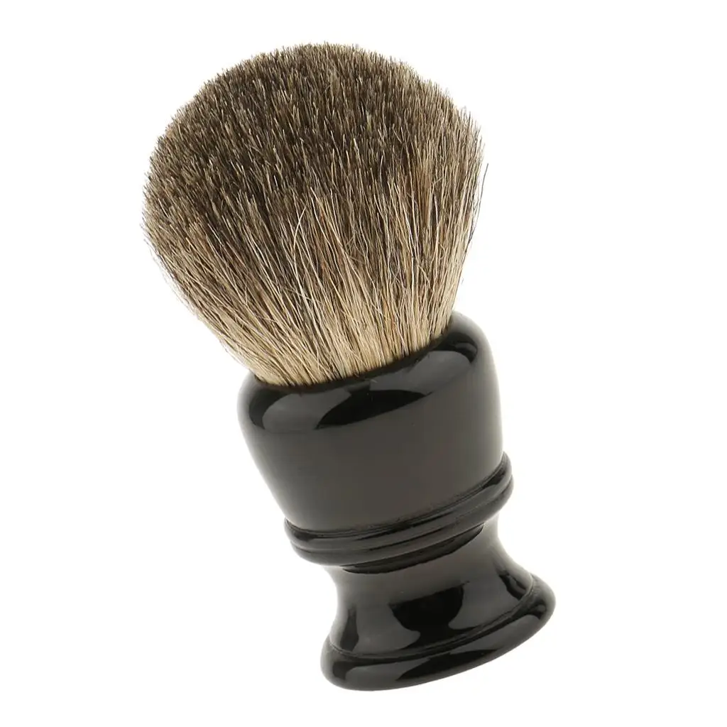 Premium Shaving Brush Resin Handle Salon Barber Tool Black for Men