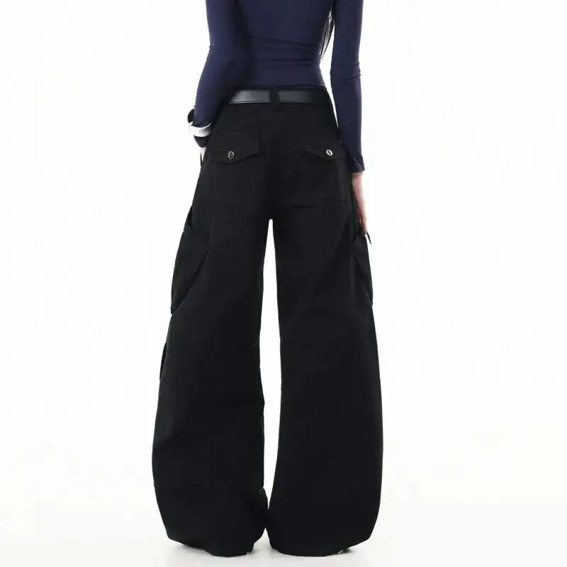 Versatile Loose Wide-Leg Cargo Pants Men's Casual Multi-Pocket Design Scimitar Trousers 2026 Spring New 28DNK