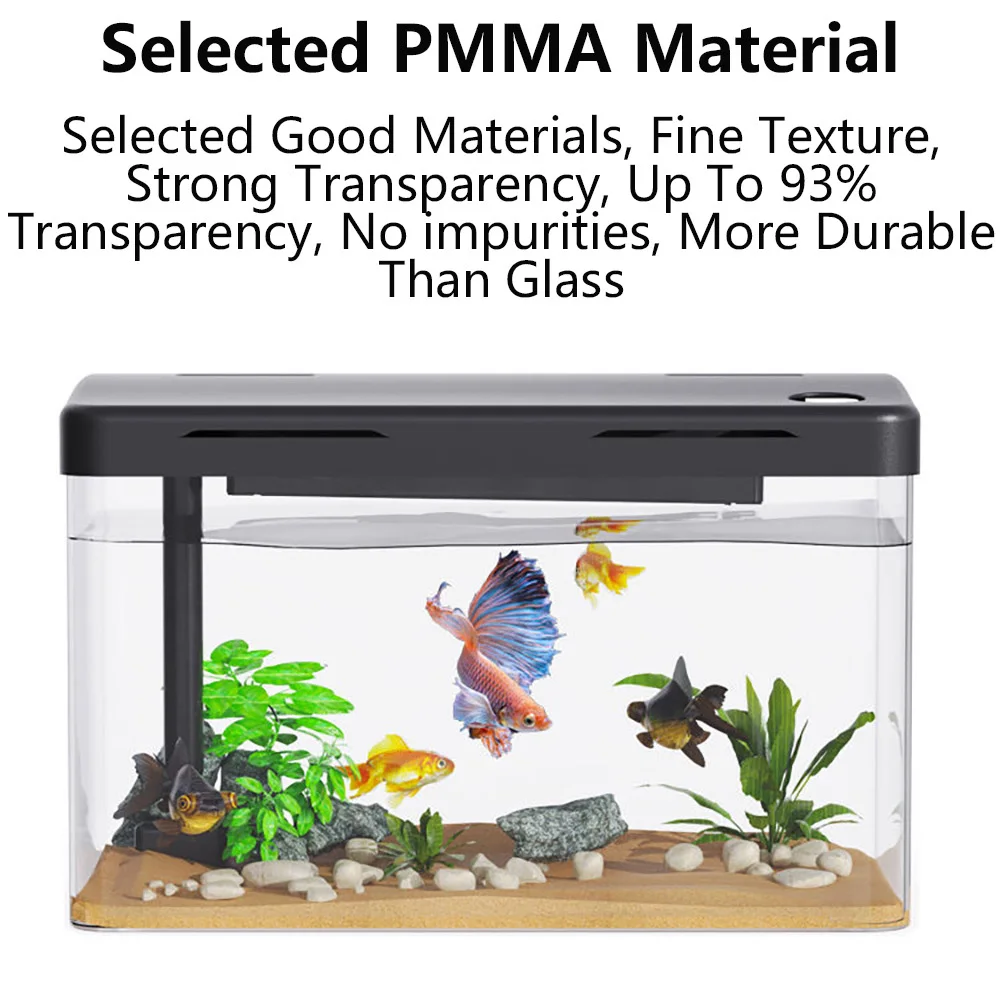 Transparent Ecological Aquarium Oxygenated Fish Tank Living Room And Office Decoration Aquarium HD Fish Tank Filter Aquarium