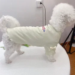 Camisa de lujo con lazo para perro Bichón, cachorro y gato de verano