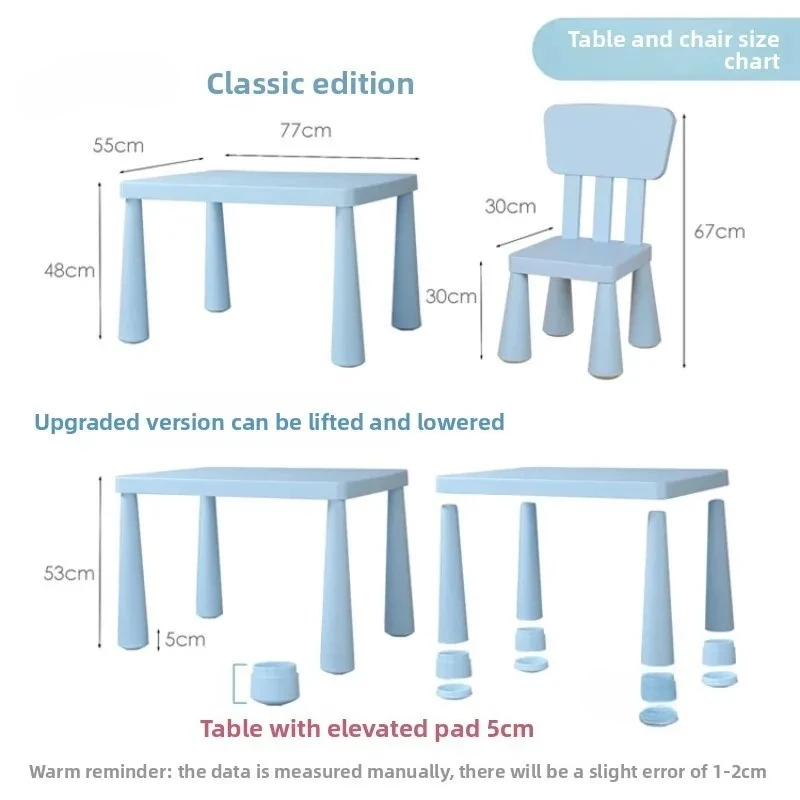 for Children FurnitureThickened Children's Tables Chair Set Non-Slip Learn Desk and Chair Set for Kindergarten Tables Chair Set