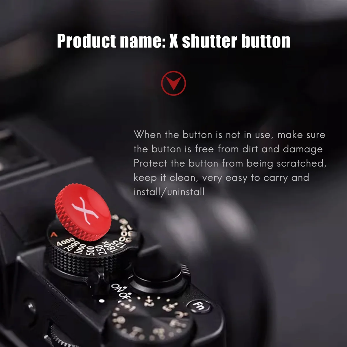 Suitable for Fujifilm X100V X100F X100S X30 X10 XT30 XT20 XT10 XT4 XT3 XT2 XE3 XE2 Camera Shutter Button Accessories A