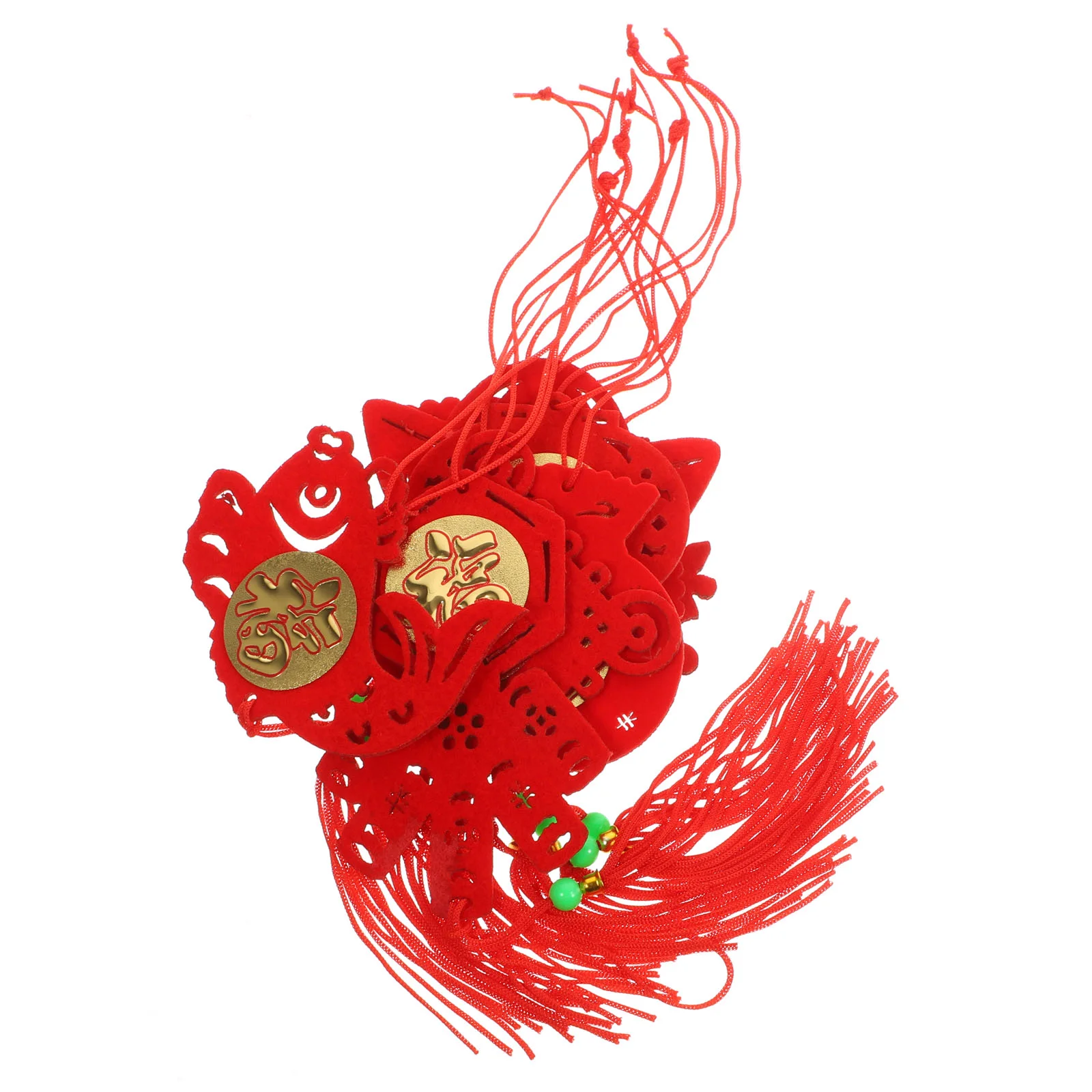 

2 Sets Spring Festival New Year Bonsai Christmas Tree Decoration Pendant Chinese Delicate Hanging Decors Paper