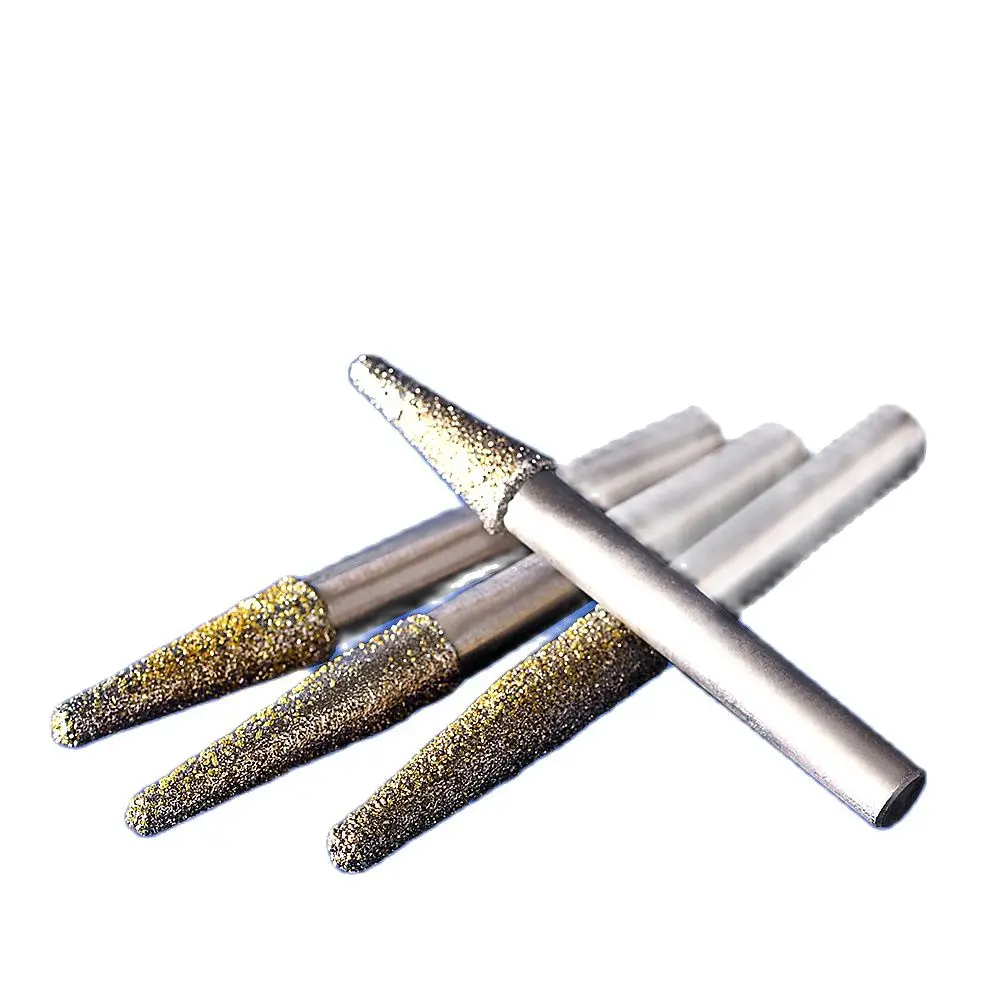 Weitol 1pcs 12mm vacuum brazed stone cutter bits taper cnc engraving tools milling cutter marble router bits