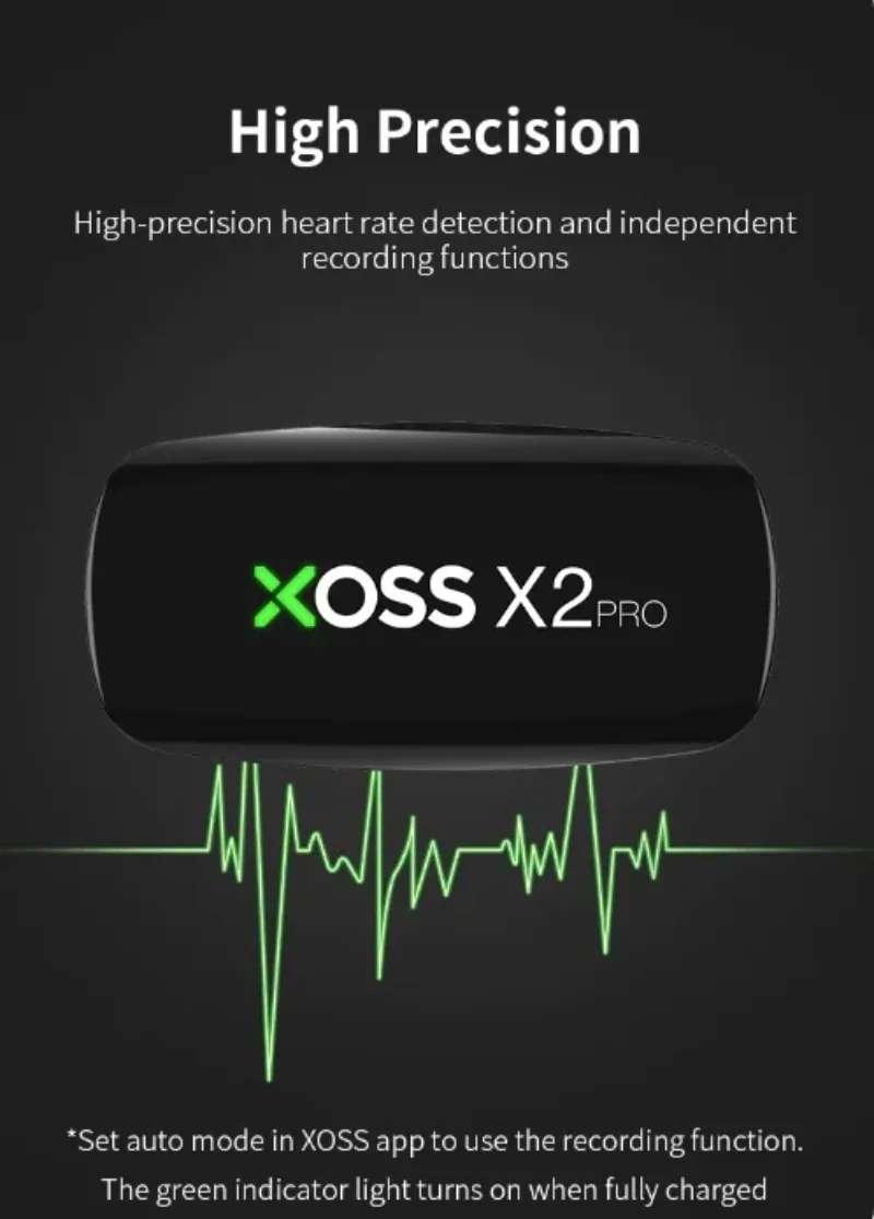 XOSS X2 Pro Heart Rate Sensor Independent Record Chest Strap HRM Monitor Bluetooth ANT+ Health Fitness Smart Bicycle Sensor