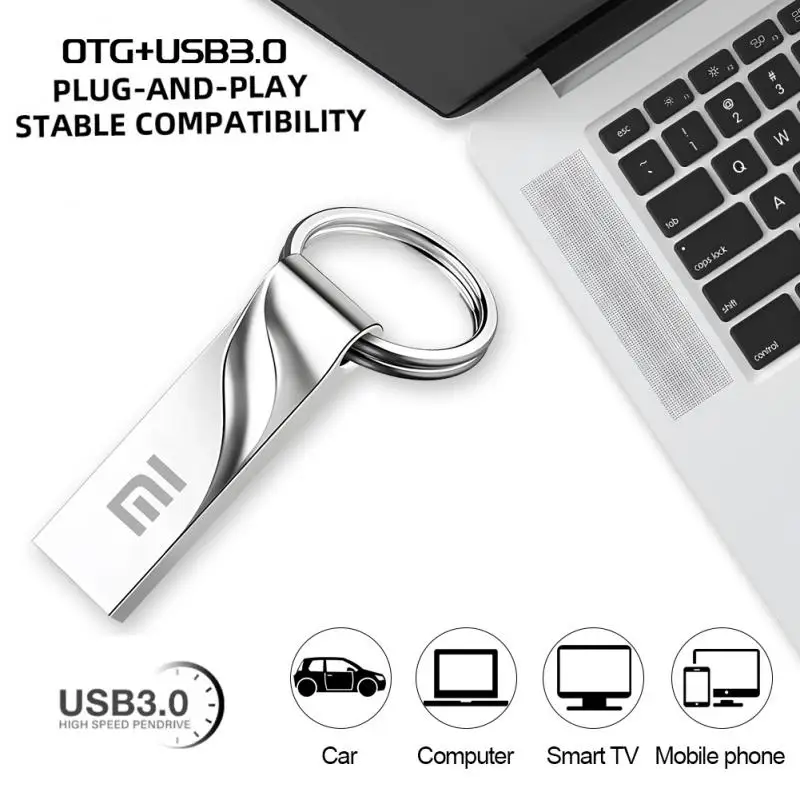 샤오미 U 디스크 USB 3.0 C타입 인터페이스, 휴대폰 컴퓨터 상호 변속기, 휴대용 USB 메모리, 2TB, 1TB, 128GB, 512GB