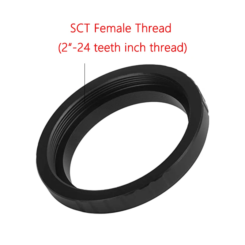 SCT-M42/M48,SCT Female To (M42/M48)x0.75 Male Thread Adapter For C 5, 6, 8 With 9.25, 11, 14 Schmidt Cassegrain Telescope Metal