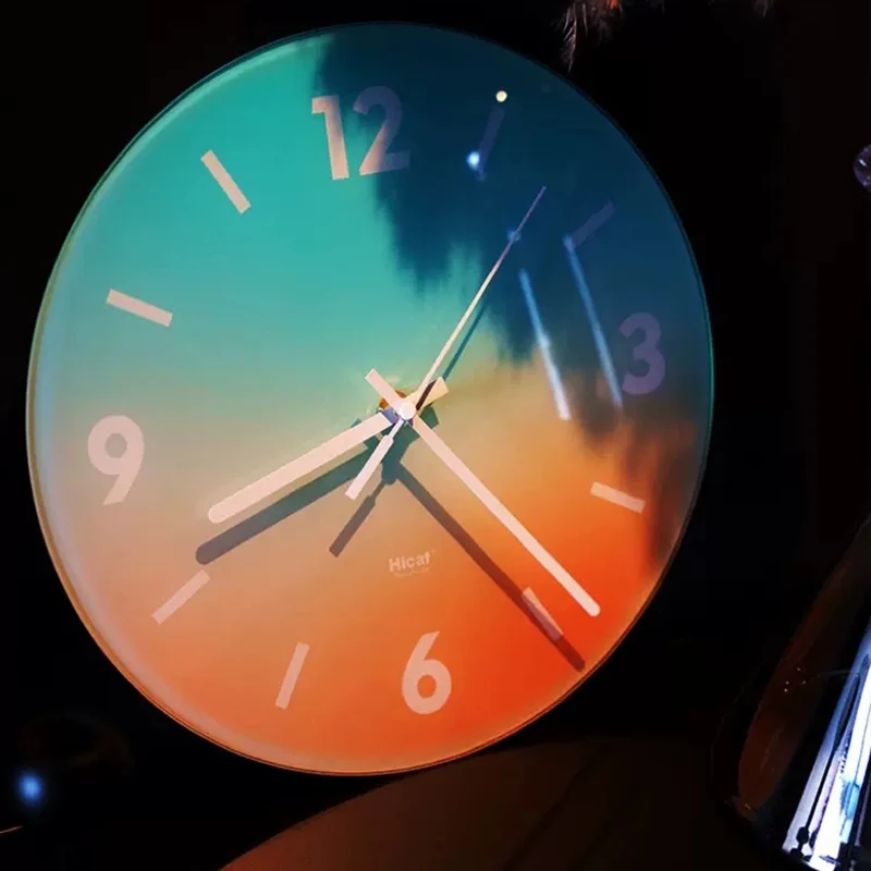

Joylove Ins Dawn Wall Clock Light Luxury Modern Minimalist Sunset Clock Living Room Mute Clock Hanging Wall Home Wall Watch