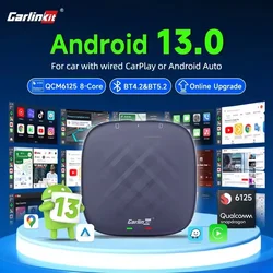 Android 13 CarlinKit Android Auto Wireless CarPlay AI TV Box QCM6125 SM6225 8-Core Split Screen 64G 128G For Netflix Play Store