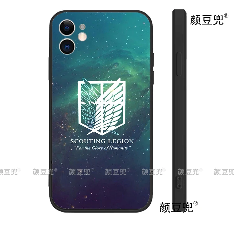 Funda de silicona suave para Apple, carcasa de Anime de ataque a los Titanes, Levi, Eren, 14, 12, 11Pro, Max, Mini, XS, Max, 8 Plus, 6S, SE