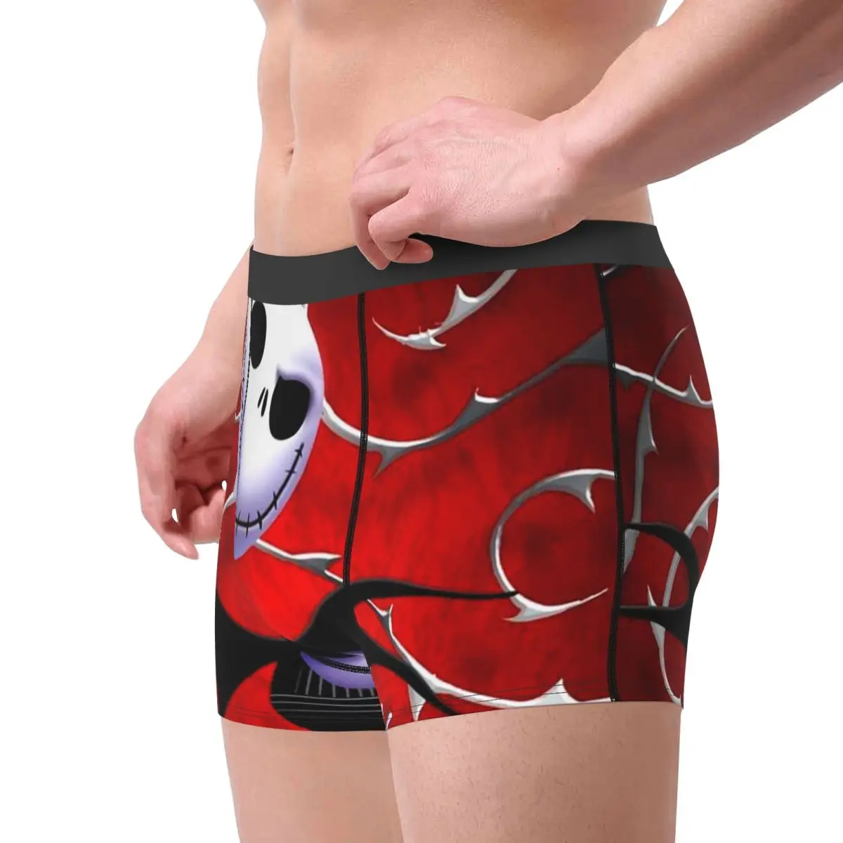 مخصص تيم بيرتون عيد الميلاد فيلم الرعب الملابس الداخلية الرجال مثير طباعة مخصصة جاك الملاكم السراويل سراويل #3