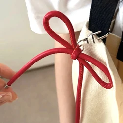 Y2K Grunge Leather Bow Keychain Vintage Harajuku Charms Bag Pendant Mobile Phone Pendant Accessories Korean Fashion