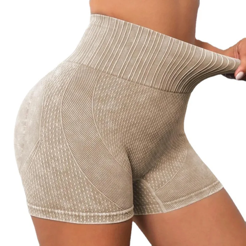 Seamless Knitted Buttock Sports New Shorts Running Yoga Fitness Pants Tight Quick Dry Training Yoga Shorts Women