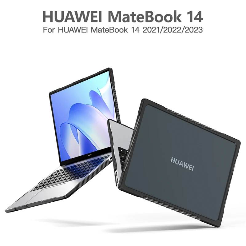 Imagem -02 - Capa Anti-queda à Prova de Choque para Huawei Matebook 14 Notebook D14 se Laptop Shell Duro Bom Case de Dissipação por Calor