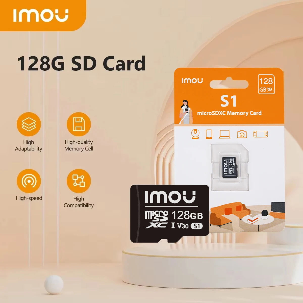 IMOU SD Memory Card for Surveillance 256GB 128GB 64GB 32GB Exclusive High Speed MicroSDXC Card