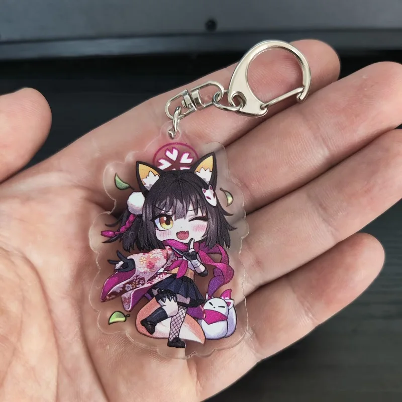 6CM Blue Archive Anime Figures Takanashi Hoshino Izayoi Nonomi Hayase Yūka Acrylic Key Chains Kawaii Bag Pendant Decor Fans Gift