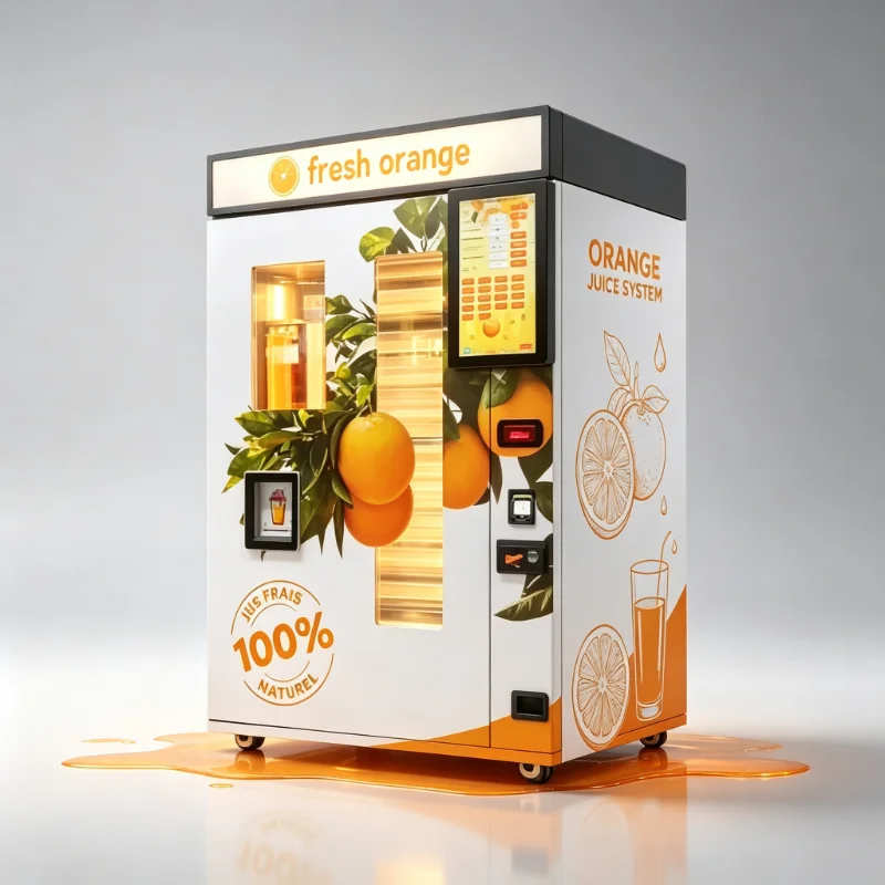 Fresh Lemon Orange Juice Vending Machine Natural Fruit Fully Automatic Custom Dispenser Credit Card Coin QR Code Payment