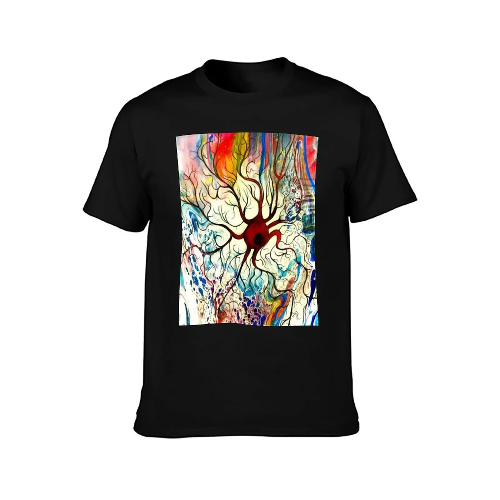 Rosehip Neuron T-Shirt croswit shirt man T-shirts man korean fashion black t-shirts for men