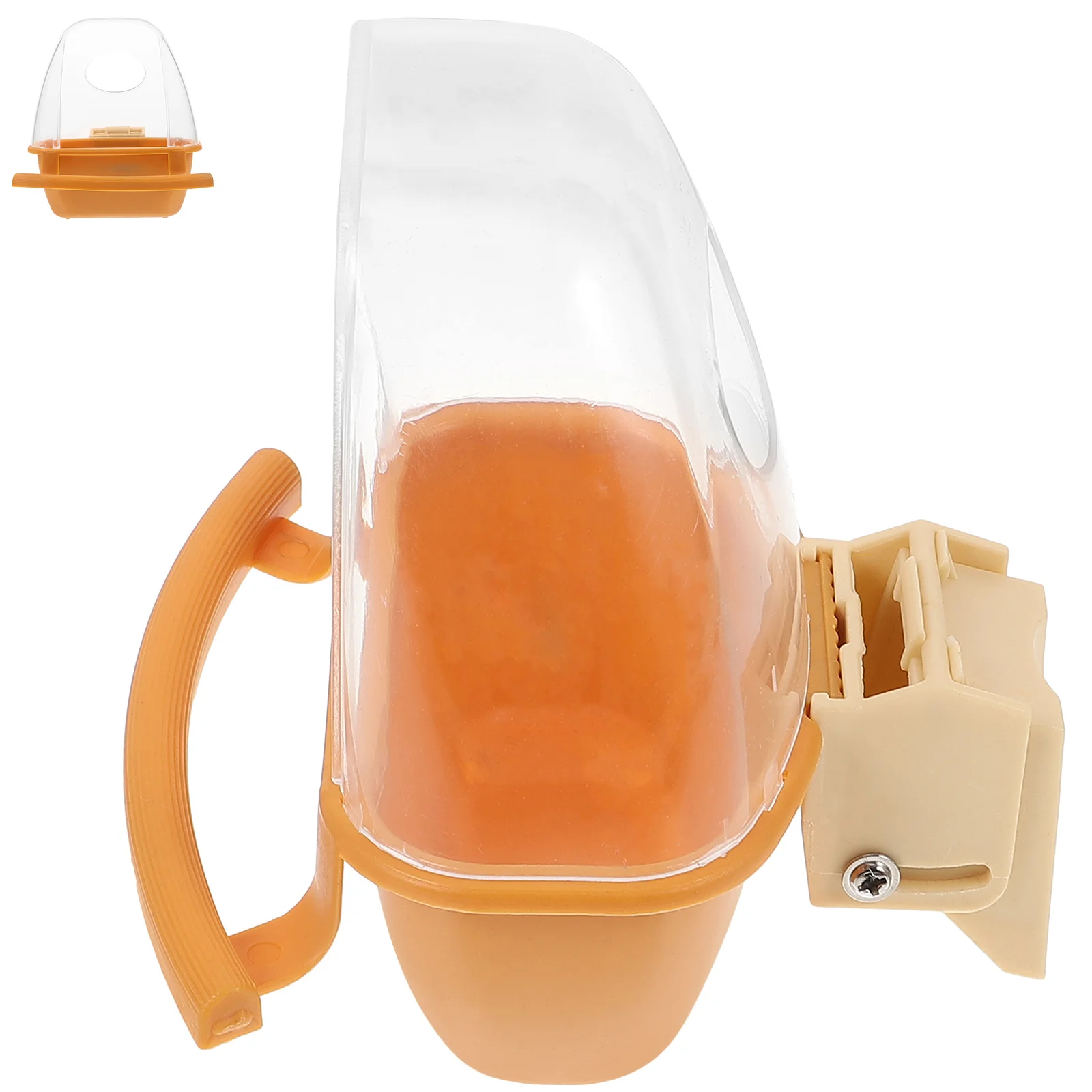 

Plastic Bird Feeder Outdoor Cup Large Capacity Easy Clean Cage Feeders Yellow Container Parrot Rabbit Pet Supplies