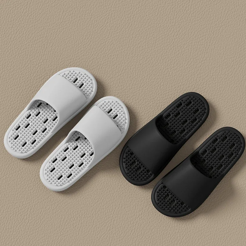 

Men Massage Slippers Couple Breathable Quick-drying Comfort Sandals Women Bathroom Shoes Hollow Out Soft Sole Lightweight Slides