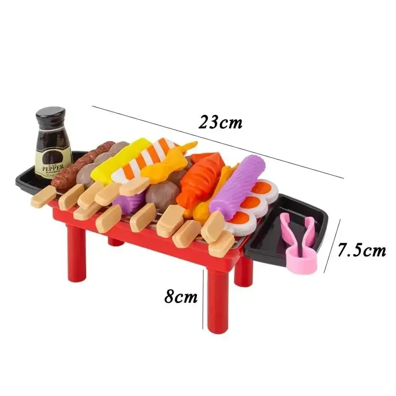 1 ensemble de simulation de nourriture Cosplay, cadeau éducatif pour bébé, jouets de cuisine pour enfants, ustensiles de cuisine pour barbecue, jouets de cuisine