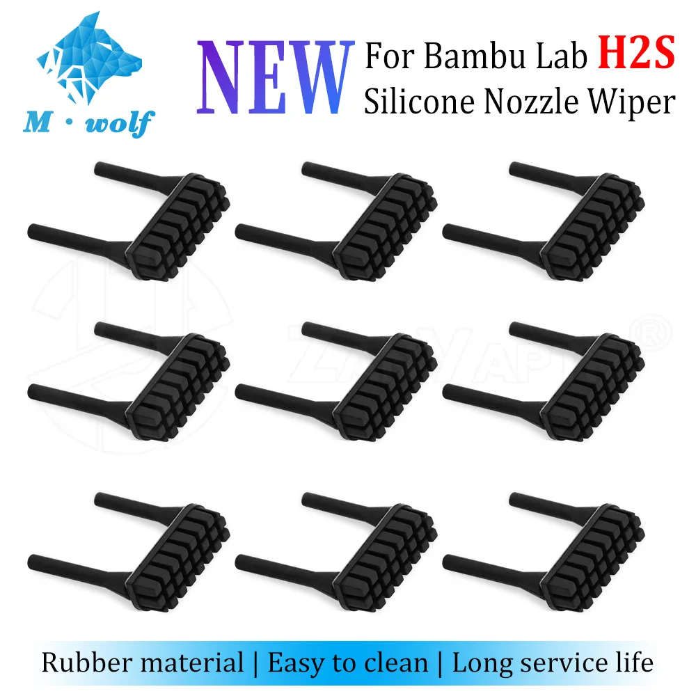 

Термостойкая силиконовая щетка для 3D-принтера Bambu H2S: Сменная насадка для чистки сопла, устойчивая к высоким температурам